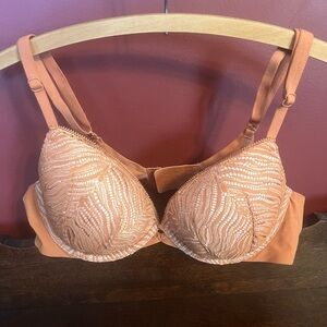 Victoria's Secret Orange Embroidered Bra